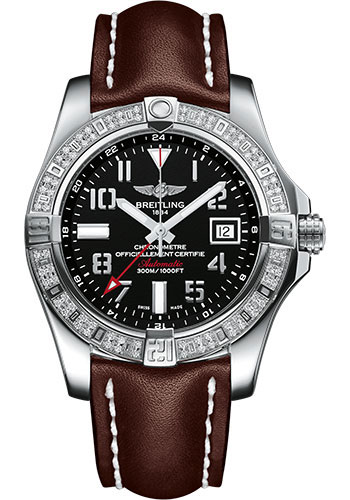 Breitling Watches - Avenger II GMT Stainless Steel - Leather Strap - Folding Buckle - Style No: A3239053/BC34/438X/A20D.1