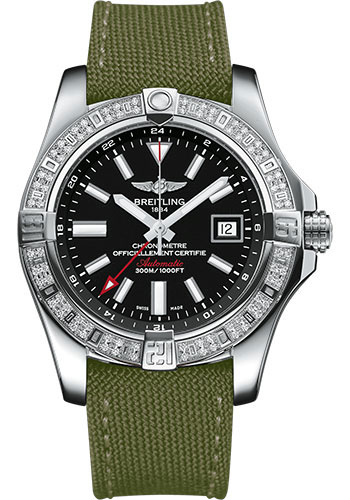Breitling Watches - Avenger II GMT Stainless Steel - Polyamide Fabric Strap - Tang Buckle - Style No: A3239053/BC35/106W/A20BA.1