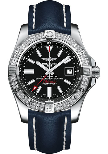 Breitling Watches - Avenger II GMT Stainless Steel - Leather Strap - Folding Buckle - Style No: A3239053/BC35/112X/A20D.1