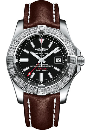 Breitling Watches - Avenger II GMT Stainless Steel - Leather Strap - Tang Buckle - Style No: A3239053/BC35/437X/A20BA.1