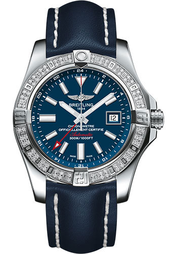 Breitling Watches - Avenger II GMT Stainless Steel - Leather Strap - Folding Buckle - Style No: A3239053/C872/112X/A20D.1