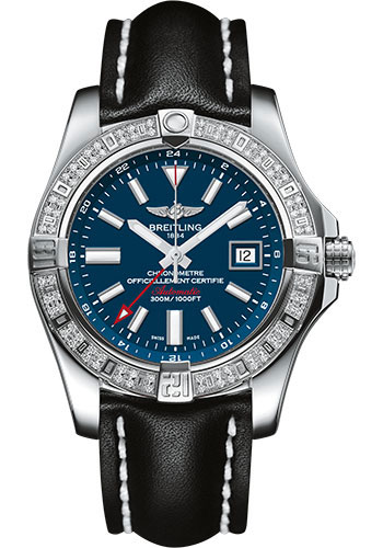 Breitling Watches - Avenger II GMT Stainless Steel - Leather Strap - Tang Buckle - Style No: A3239053/C872/435X/A20BA.1