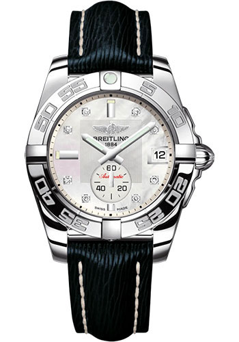 Breitling Watches - Galactic 36 Automatic Stainless Steel - Polished Bezel - Sahara Strap - Style No: A37330121A1X1