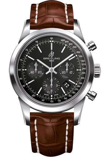 Breitling Watches - Transocean Chronograph Stainless Steel - Croco Strap - Tang - Style No: AB015212/BA99/737P/A20BA.1