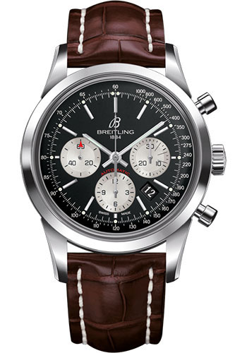 Breitling Watches - Transocean Chronograph Stainless Steel - Croco Strap - Tang - Style No: AB015212/BF26/739P/A20BA.1