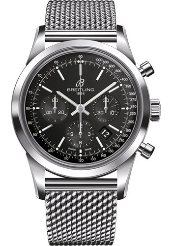 Breitling Watches - Transocean Chronograph Stainless Steel - Bracelet - Style No: AB0152121B1A1