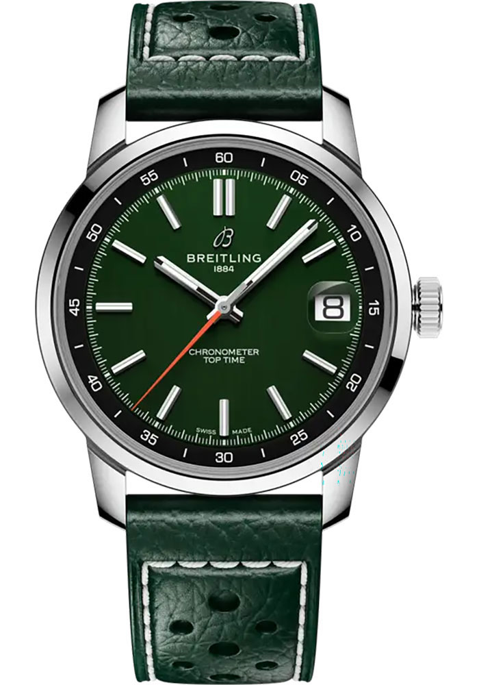 Breitling Watches - Top Time B31 Stainless Steel - Leather Strap - Tang Buckle - Style No: AB3113171L1X1