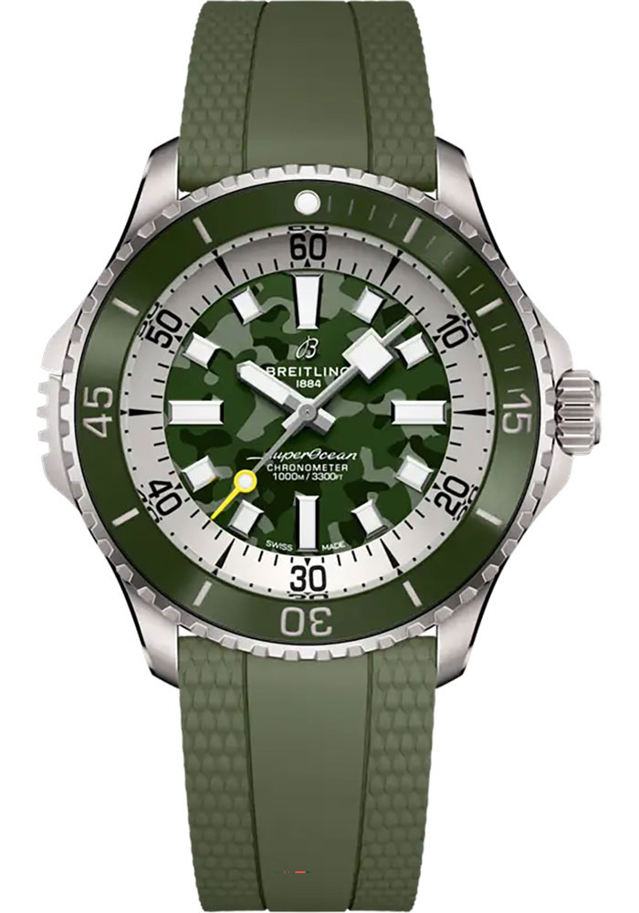 Breitling Watches - Superocean Automatic 46 Super Diver Titanium - Rubber Strap - Folding Buckle - Style No: E10379D31L1S1