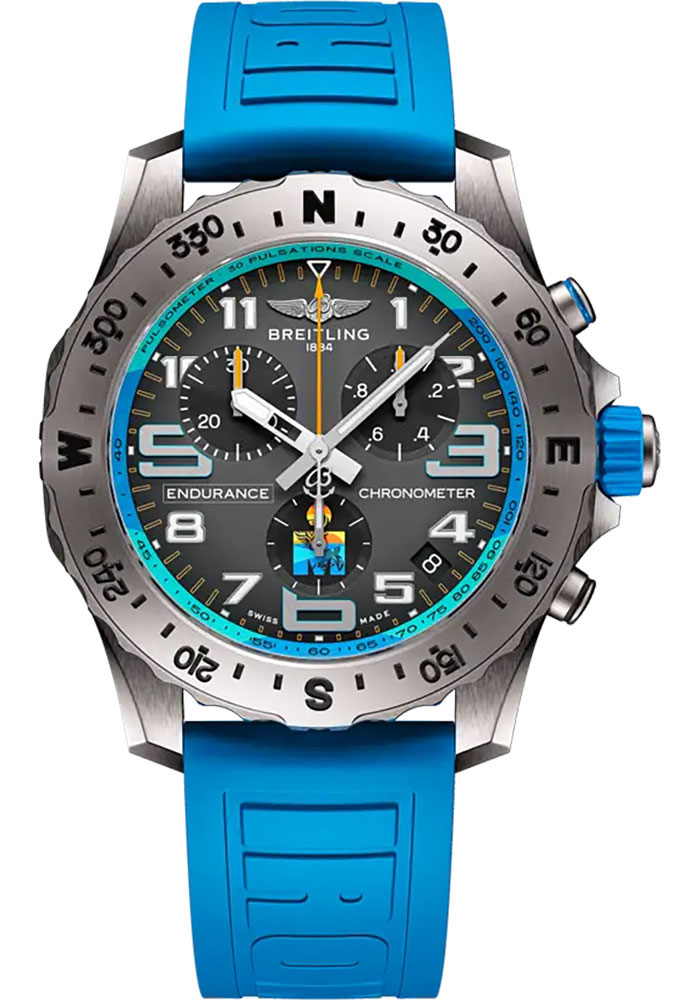 Breitling Watches - Endurance Pro 44mm - Titanium - Rubber Strap - Tang Buckle - Style No: E823105A1M1S1