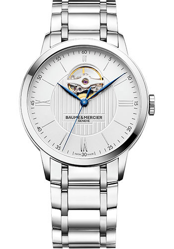 Baume & Mercier Watches - Classima 40mm - Automatic Open Balance - Steel - Style No: M0A10275