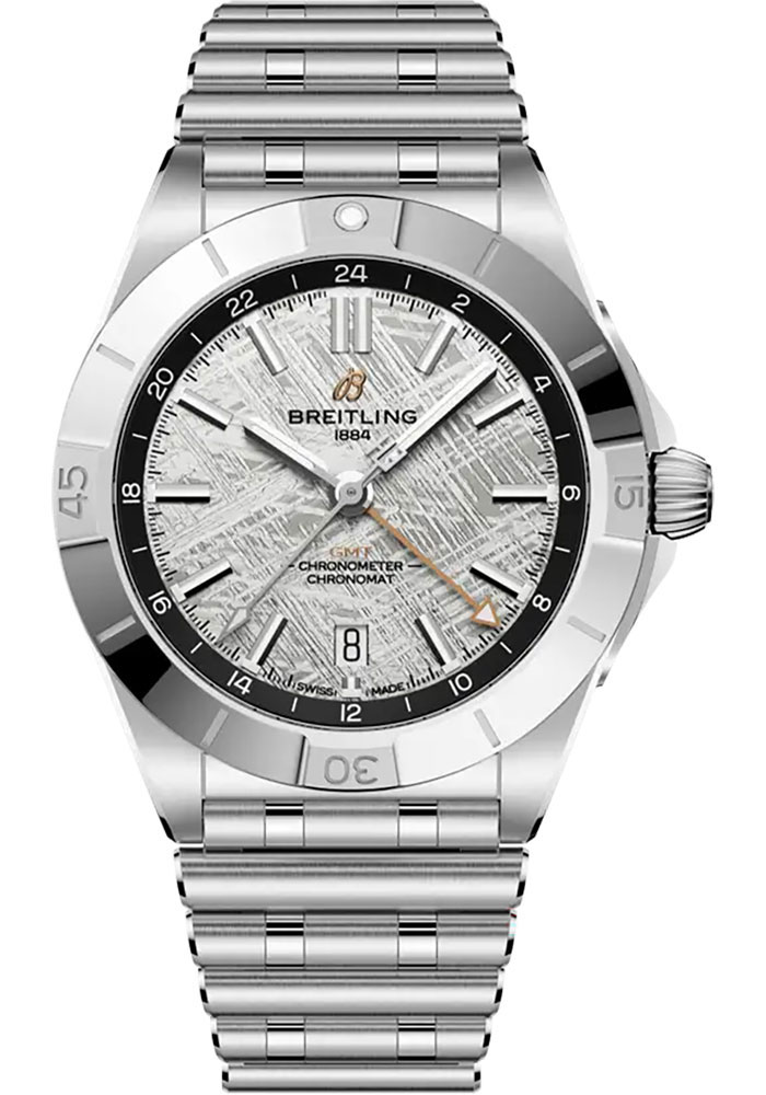 Breitling Watches - Chronomat Automatic GMT 40 Steel and Platinum - Metal Bracelet - Style No: P323982A1F1A1