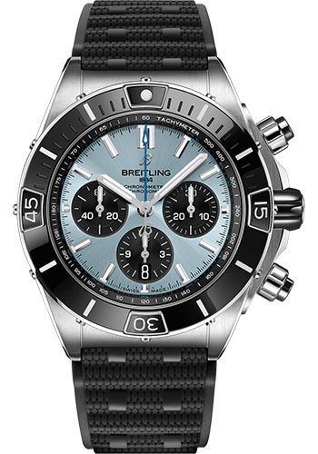 Breitling Watches - Super Chronomat B01 44 Stainless Steel And Platinum - Rubber Strap - Folding Buckle - Style No: PB0136251C1S1