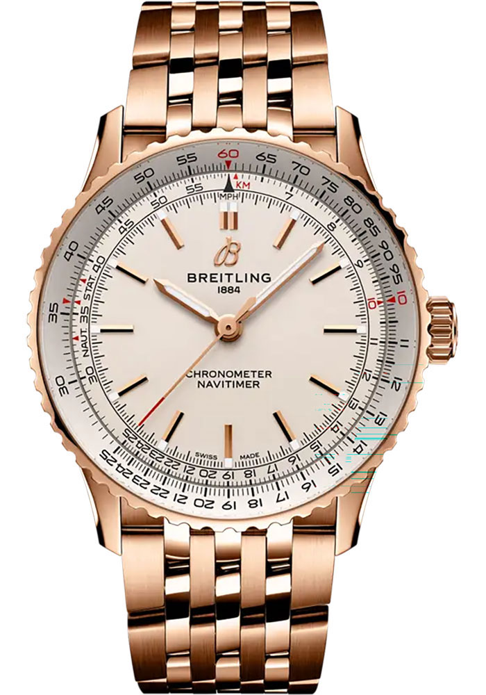 Breitling Watches - Navitimer Automatic 41mm - Red Gold - Metal Bracelet - Style No: R17329F41G1R1