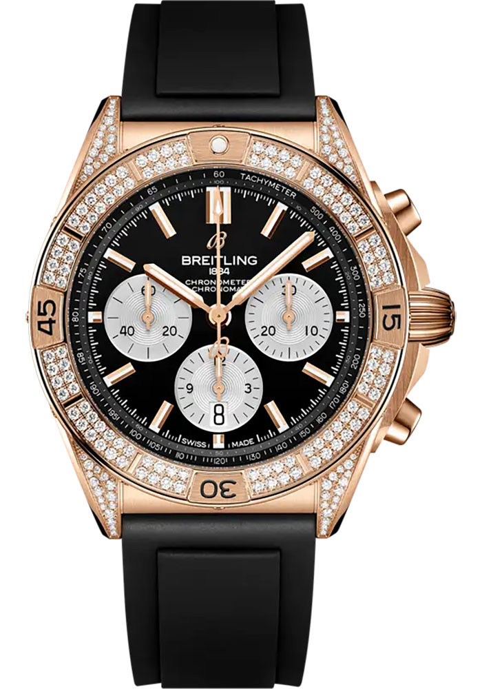 Breitling Watches - Chronomat B01 42 Red Gold - Rubber Strap - Folding Buckle - Style No: RB0134721B1S1