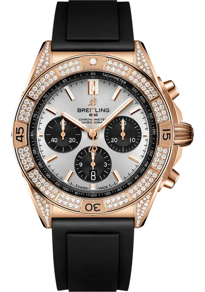 Breitling Watches - Chronomat B01 42 Red Gold - Rubber Strap - Folding Buckle - Style No: RB0134721G1S1