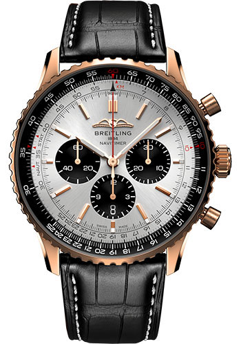 Breitling Watches - Navitimer B01 Chronograph 46mm - 18K Red Gold - Leather Strap - Style No: RB0137241G1P1