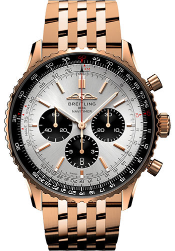 Breitling Watches - Navitimer B01 Chronograph 46mm - 18K Red Gold - Metal Bracelet - Style No: RB0137241G1R1