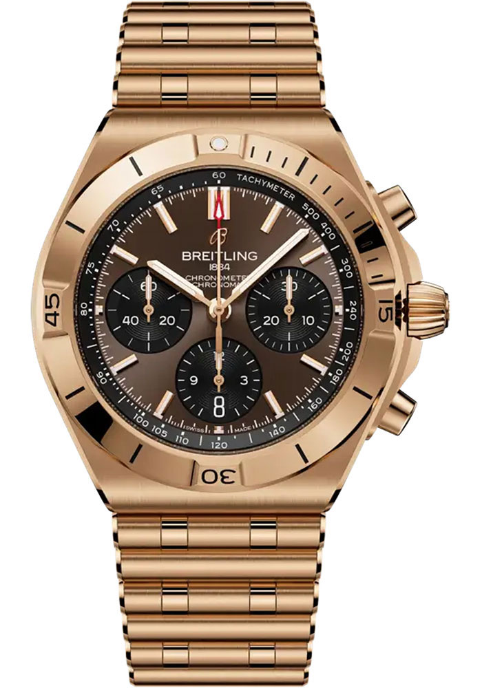 Breitling Watches - Chronomat B01 Chronograph 42 Red Gold - Metal Bracelet - Style No: RB0158101Q1R1