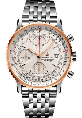 Breitling Watches - Navitimer Chronograph 41 Steel and Red Gold - Metal Bracelet - Style No: U13324211G1A1