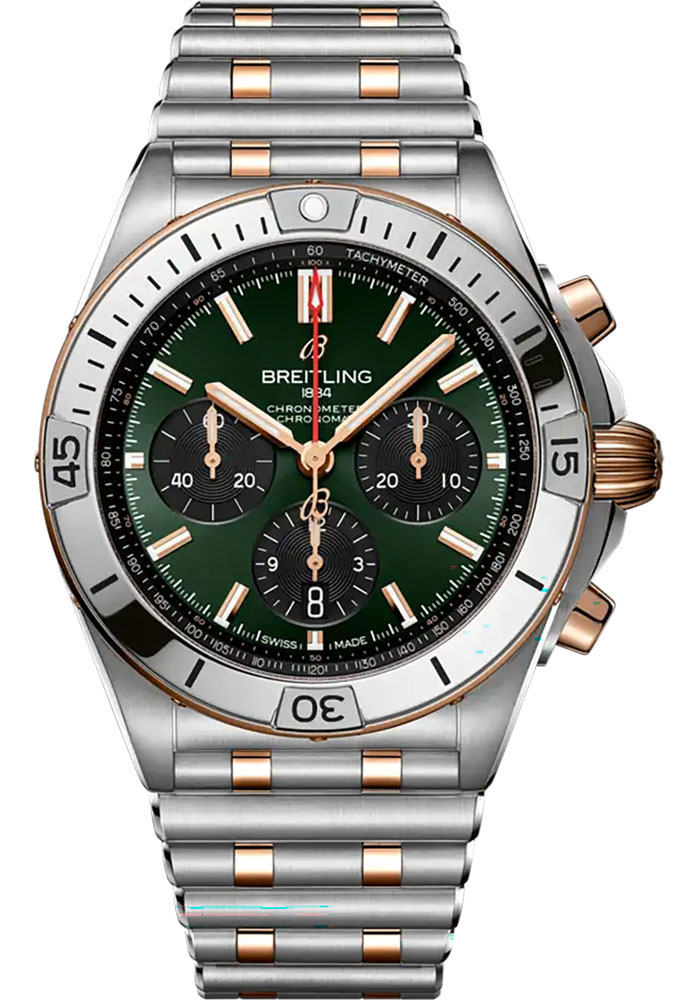 Breitling Watches - Chronomat B01 42 Steel and Red Gold - Metal Bracelet - Style No: UB0134131L1U1
