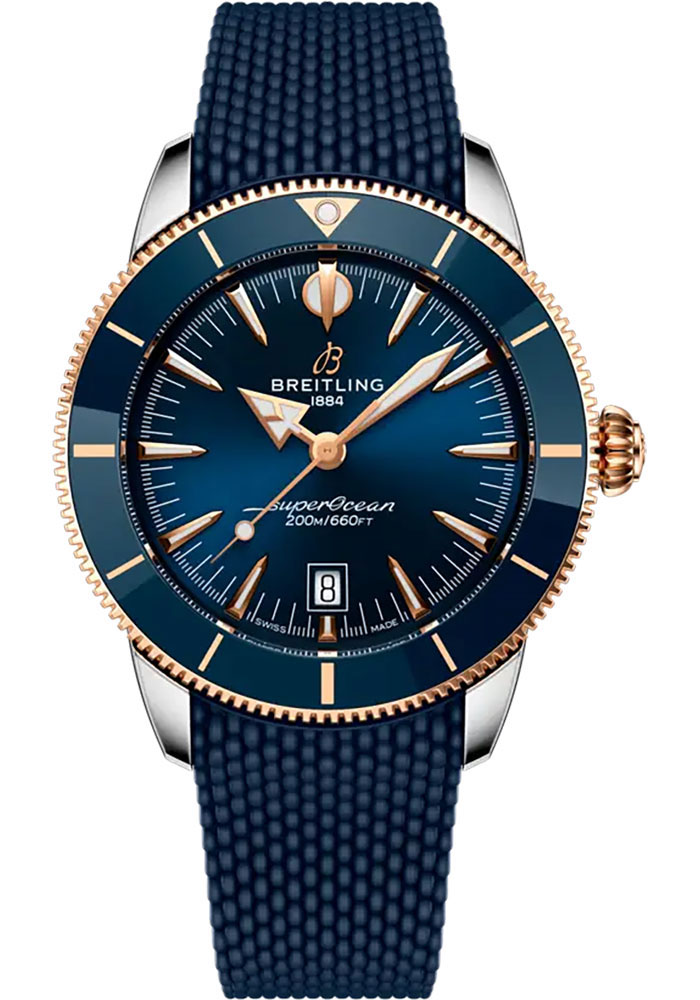 Breitling Watches - Superocean Heritage B31 Automatic 44 Steel and Red Gold - Rubber Strap - Folding Buckle - Style No: UB3112161C1S1