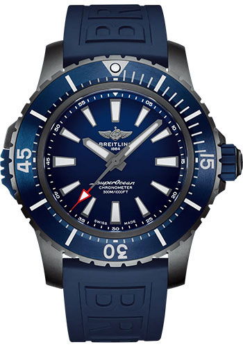 Breitling Watches - Superocean Automatic 48mm - Black Titanium - Rubber Strap - Tang - Style No: V17369161C1S1
