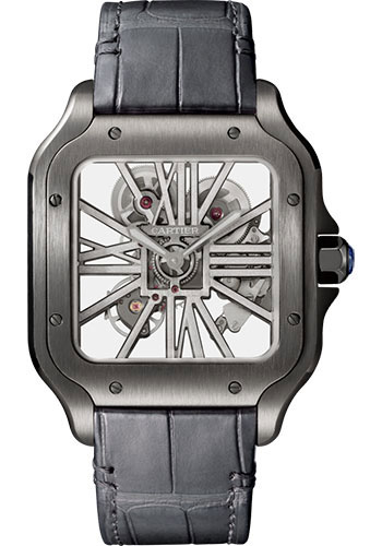 Cartier Watches - Santos de Cartier Large - Black Steel - Style No: WHSA0009