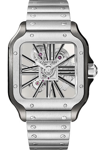 Cartier Watches - Santos de Cartier Large - Black Steel - Style No: WHSA0027