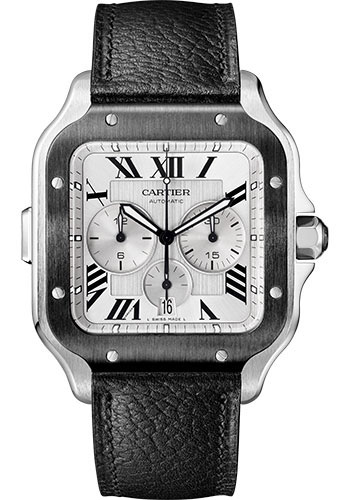 Cartier Watches - Santos de Cartier Chronograph - Stainless Steel - Style No: WSSA0052