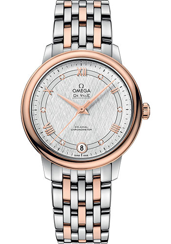 Omega Watches - De Ville Prestige Co-Axial 32.7 mm - Steel And Red Gold - Style No: 424.20.33.20.52.002