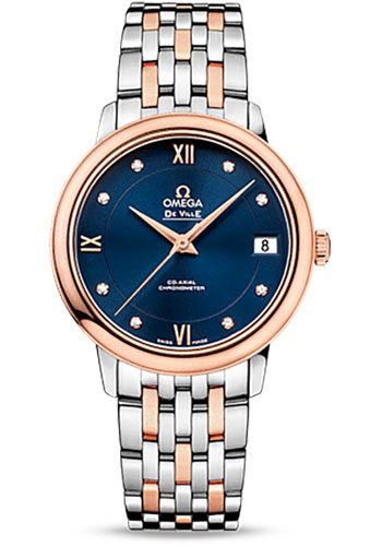 Omega Watches - De Ville Prestige Co-Axial 32.7 mm - Steel And Red Gold - Style No: 424.20.33.20.53.001