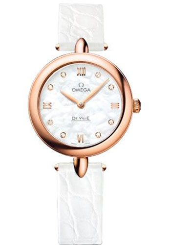 Omega Watches - De Ville Prestige Quartz Dewdrop - 27.4 mm - Red Gold - Style No: 424.53.27.60.55.002