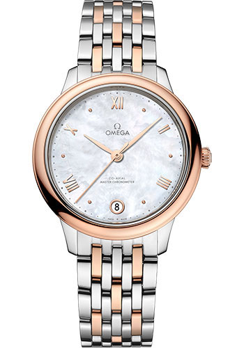 Omega Watches - De Ville Prestige Co-Axial 34 mm - Steel and Sedna Gold - Style No: 434.20.34.20.05.001