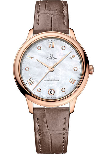 Omega Watches - De Ville Prestige Co-Axial 34 mm - Sedna Gold - Style No: 434.53.34.20.55.001
