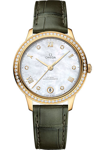 Omega Watches - De Ville Prestige Co-Axial 34 mm - Yellow Gold - Style No: 434.58.34.20.55.002