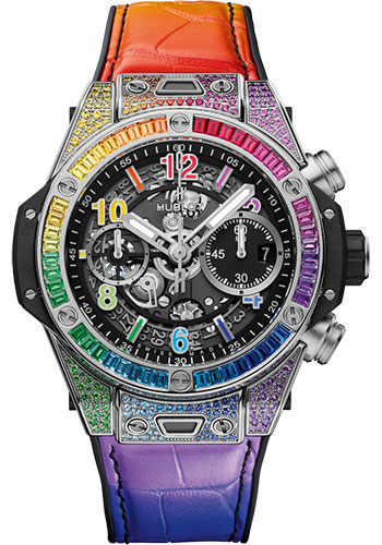 Hublot Watches - Big Bang 42mm Unico Titanium Rainbow - Style No: 441.NX.1117.LR.0999