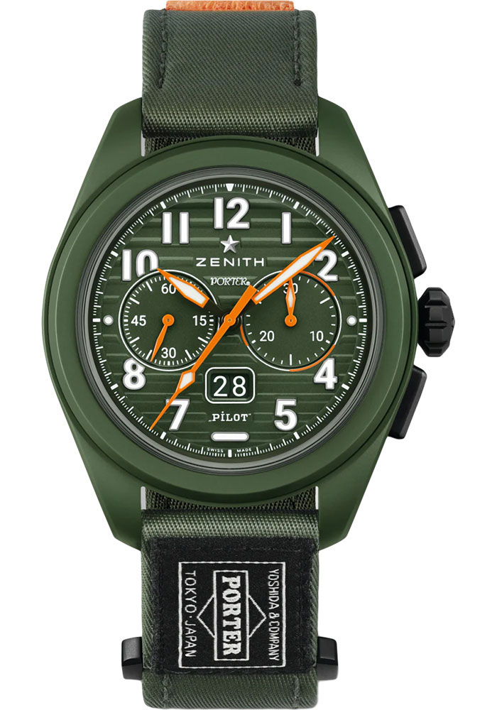 Zenith Watches - Pilot Big Date Flyback Ceramic - Rubber Strap - Style No: 49.4001.3652/63.I001