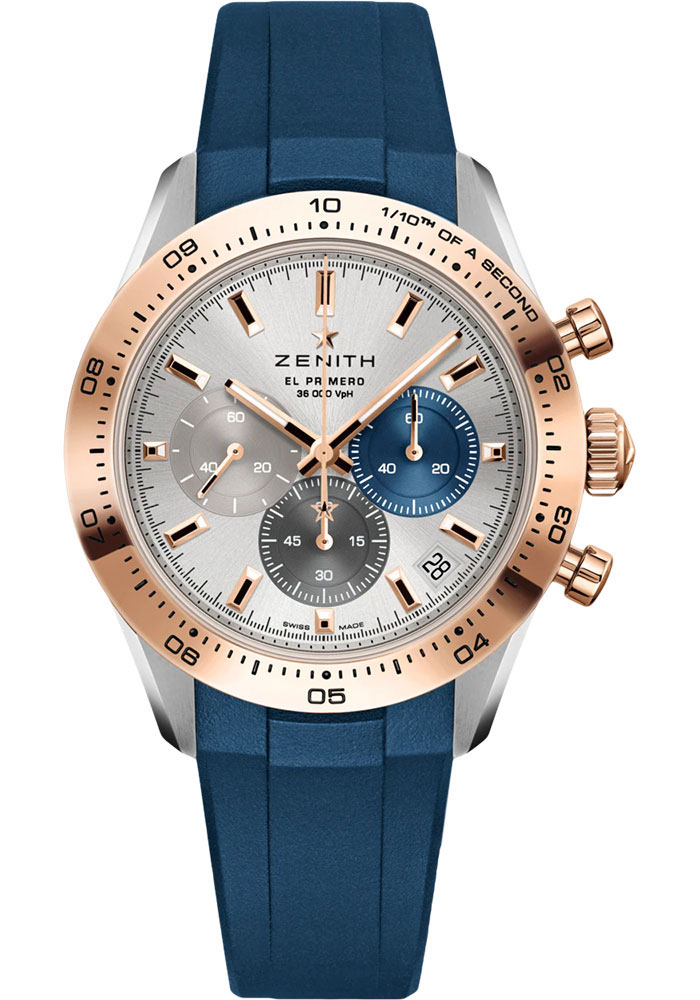 Zenith Watches - Chronomaster Sport Steel and Rose Gold - Rubber Strap - Style No: 51.3100.3600/69.R950