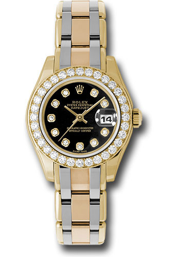 Rolex Watches - Datejust Pearlmaster Lady Tridor - 32 Diamond Bezel - Style No: 80298bic bkd
