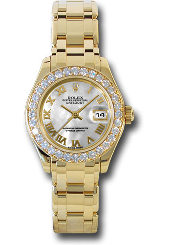 Rolex Watches - Datejust Pearlmaster Lady Yellow Gold - 32 Diamond Bezel - Style No: 80298 mr