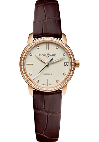 Ulysse Nardin Watches - Classico Lady - Rose Gold - Leather Strap - Style No: 8102-116B-2/990