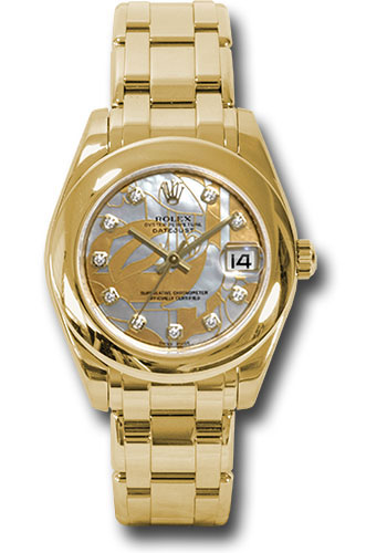 Rolex Watches - Datejust Pearlmaster 34 Yellow Gold - Domed Bezel - Style No: 81208 gdd