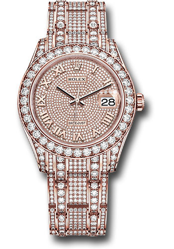 Rolex Watches - Datejust Pearlmaster 39 Everose Gold - Diamond Bracelet - Style No: 86405rbr dprdp