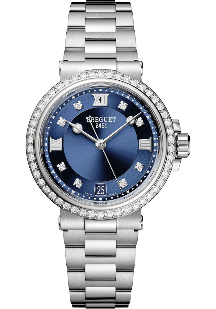 Breguet Watches - Marine 9518 - Dame - Stainless Steel - 35.8mm - Style No: 9518ST/YD/S80 D0 01