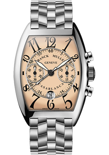 Franck Muller Watches - Cintre Curvex - Automatic Chronograph - 43 mm Casablanca - Stainless Steel - Bracelet - Style No: 9880 C CC DT O AC Salmon