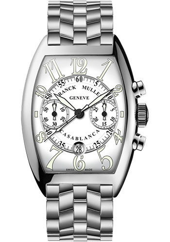 Franck Muller Watches - Cintre Curvex - Automatic Chronograph - 43 mm Casablanca - Stainless Steel - Bracelet - Style No: 9880 C CC DT O AC White