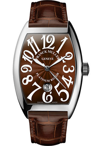 Franck Muller Watches - Cintre Curvex - Automatic - 43 mm White Gold - Strap - Style No: 9880 SC DT OG Brown