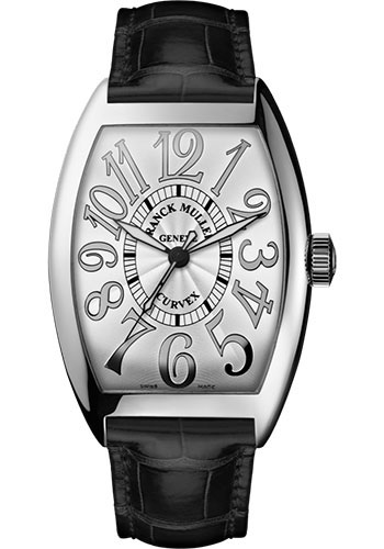Franck Muller Watches - Cintre Curvex - Automatic - 43 mm Relief Numerals - Stainless Steel - Strap - Style No: 9880 SC REL AC White Black