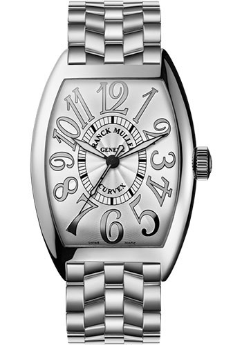 Franck Muller Watches - Cintre Curvex - Automatic - 43 mm Relief Numerals - Stainless Steel - Bracelet - Style No: 9880 SC REL O AC White