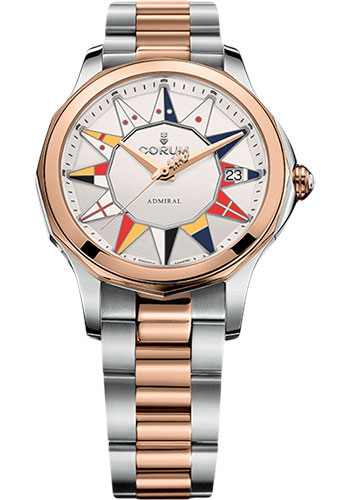 Corum Watches - Admiral Legend 38 mm - Steel and Rose Gold - Style No: A082/03271 - 082.200.24/V200 BL12